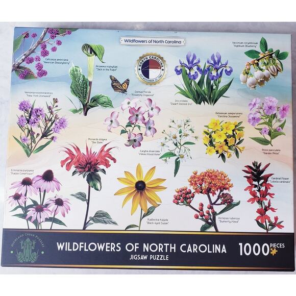 2 Highland Creek Puzzles Wildflowers/Native Trees of North Carolina~ NIB SEALED - Picture 3 of 9